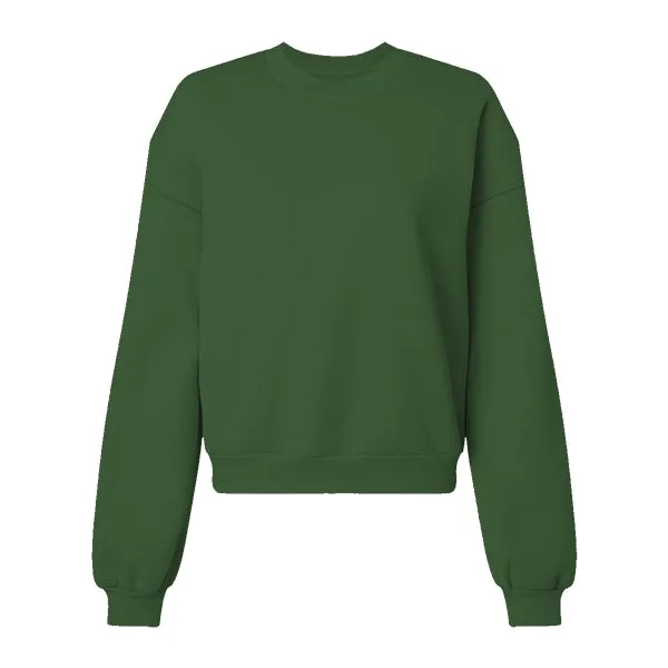 Drop Cut Women's Crop Crewneck Sweatshirt