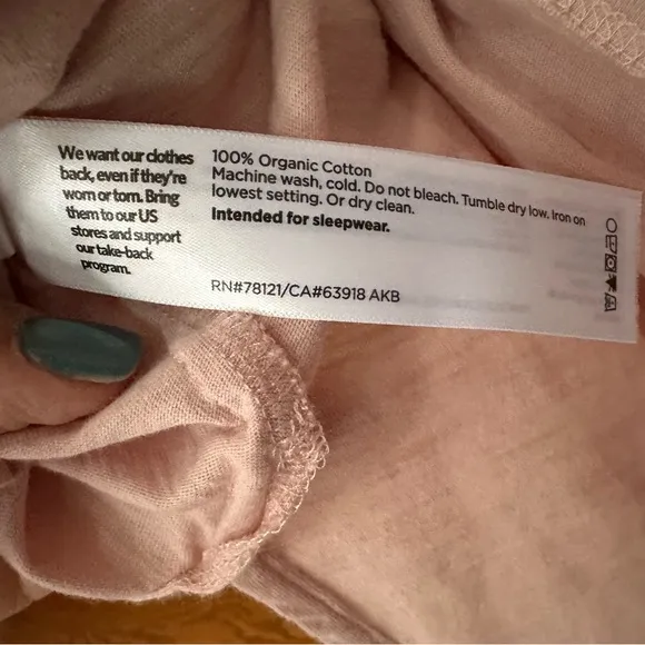 Eileen Fisher Slubby Organic Cotton Classic Collar Sleep Dress, Pink, Sz XS
