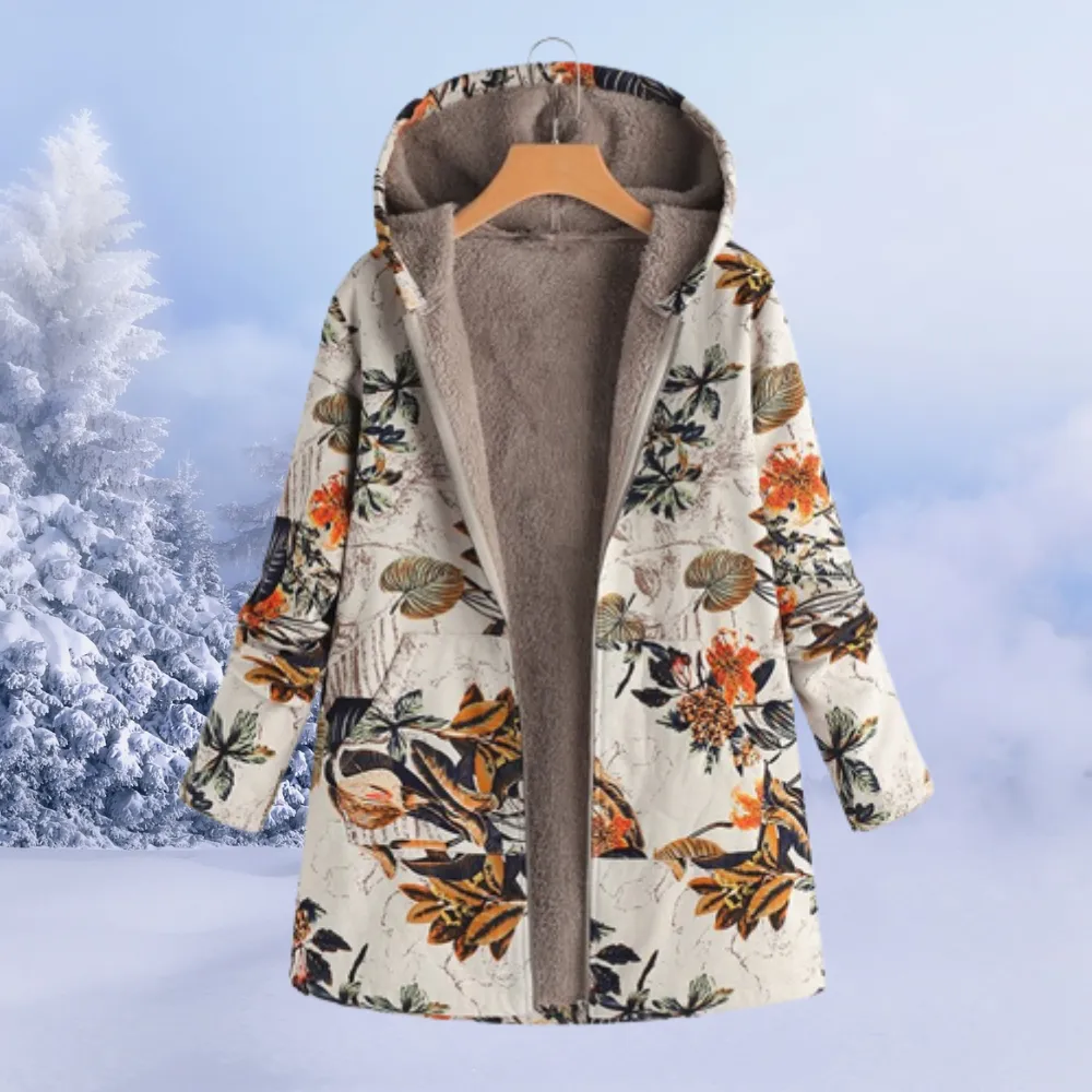 Elena - Winter floral hoodie