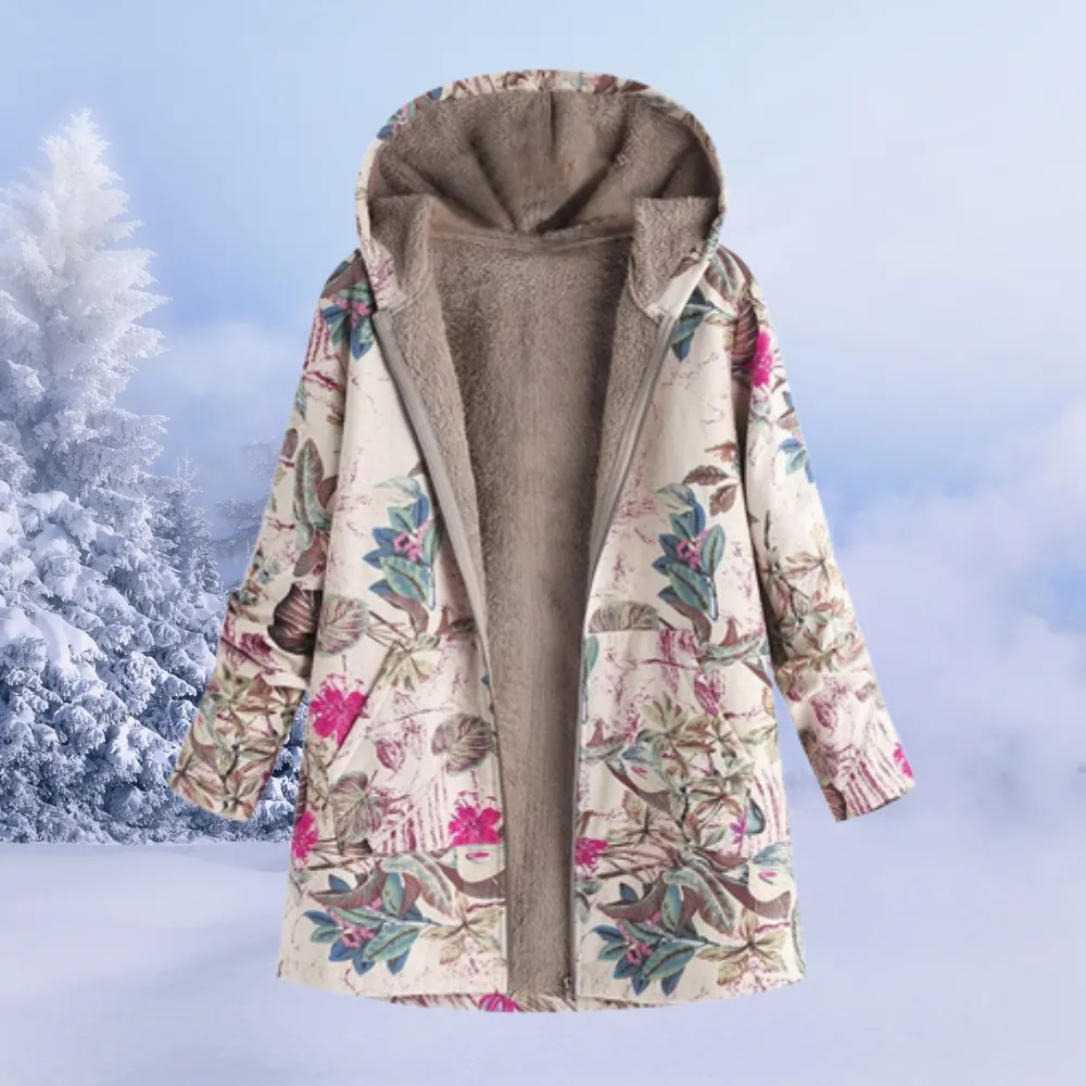 Elena - Winter floral hoodie