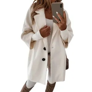 Eliana - elegant soft coat with double buttons