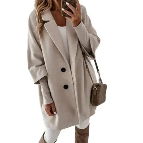 Eliana - elegant soft coat with double buttons