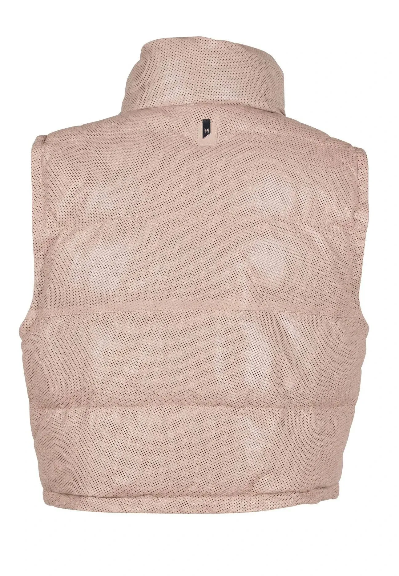 Ellice Perforated Vest by Mauritius | Stone