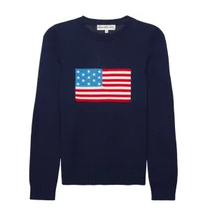 Ellsworth Ivey Women's American Flag Crewneck Sweater