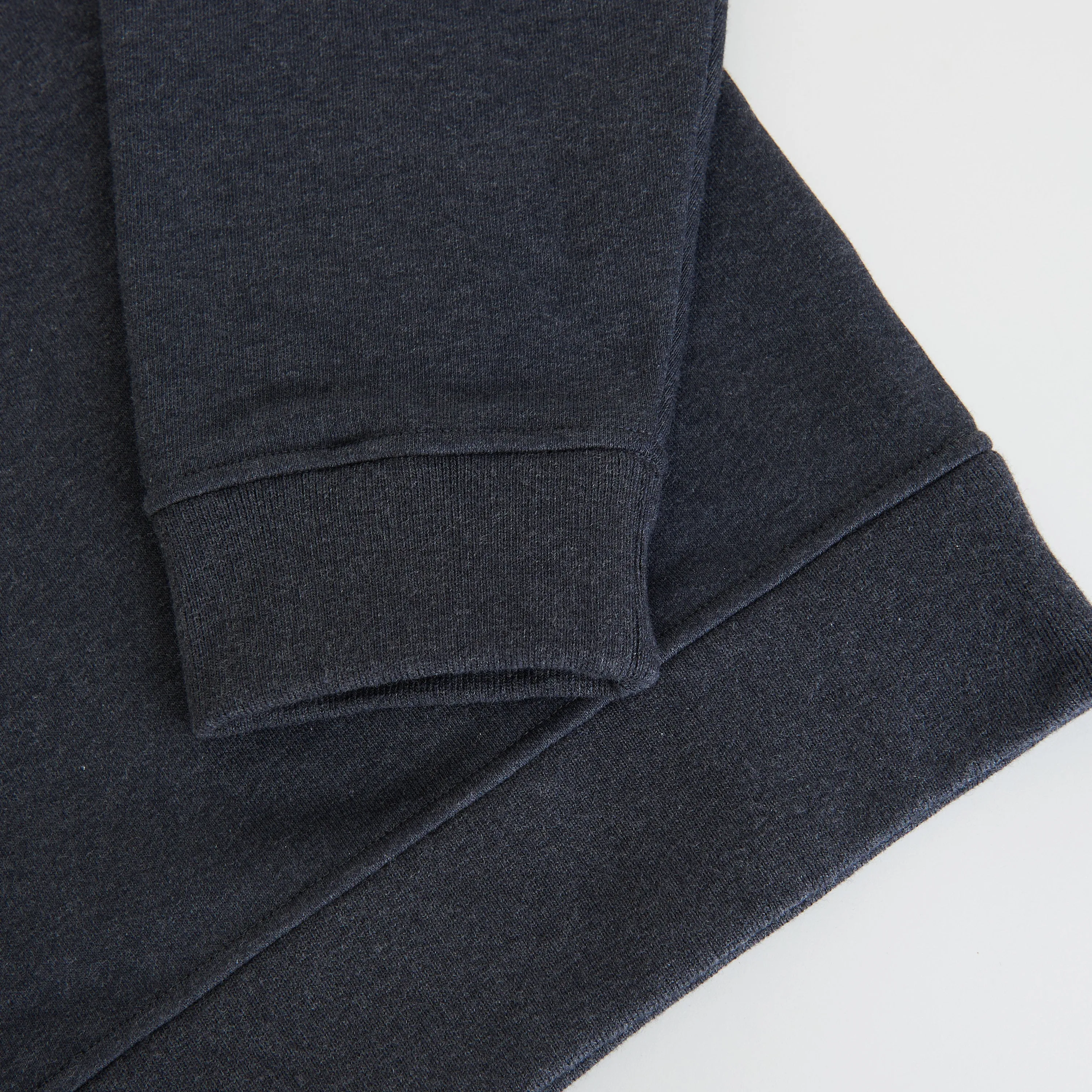 Embroidered Scritto Sweatshirt - Dark Grey Melange, Fleece Cotton