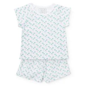 EMERY GIRLS' SHORT SET - PALM TREE ISLE PINK