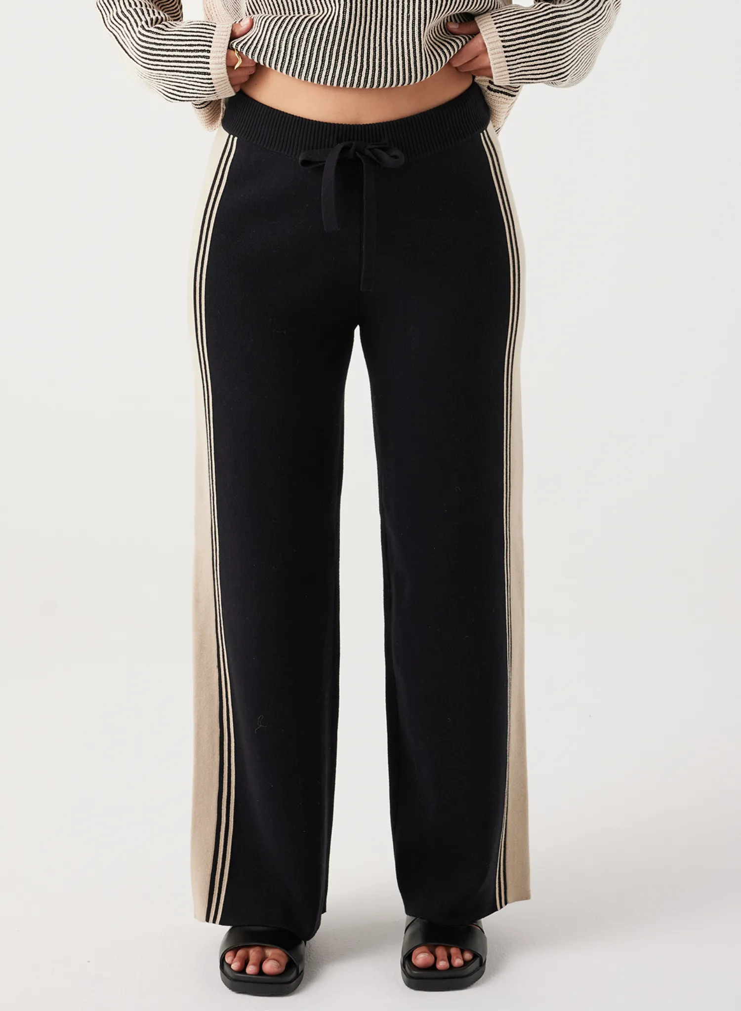 Emery Pant - Black/Taupe