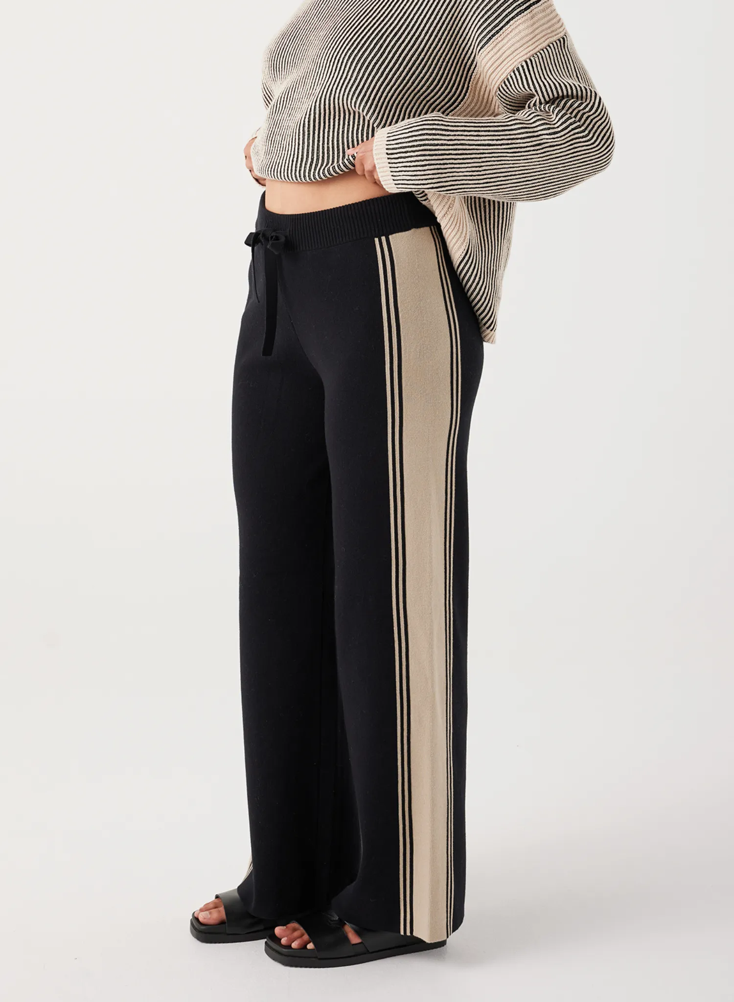 Emery Pant - Black/Taupe