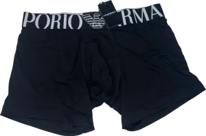 Emporio Armani Black Organic-cotton Boxer Briefs UK XL