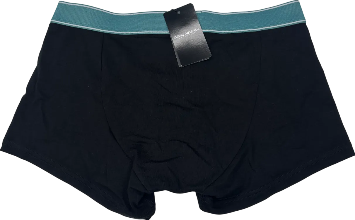 Emporio Armani Black Trunk - Stretch Cotton With Core Logo UK M