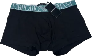 Emporio Armani Black Trunk - Stretch Cotton With Core Logo UK M