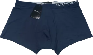 Emporio Armani Blue Asv Soft-touch Eco Viscose Boxer Briefs UK L