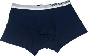 Emporio Armani Blue Asv Soft-touch Eco Viscose Boxer Briefs UK L