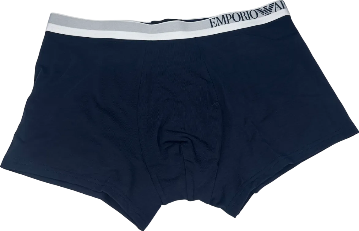 Emporio Armani Blue Asv Soft-touch Eco Viscose Boxer Briefs UK L