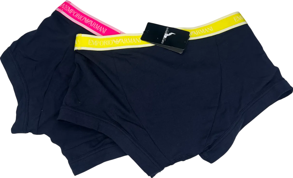 Emporio Armani Blue Boxer Briefs With Core Logo Waistband UK S