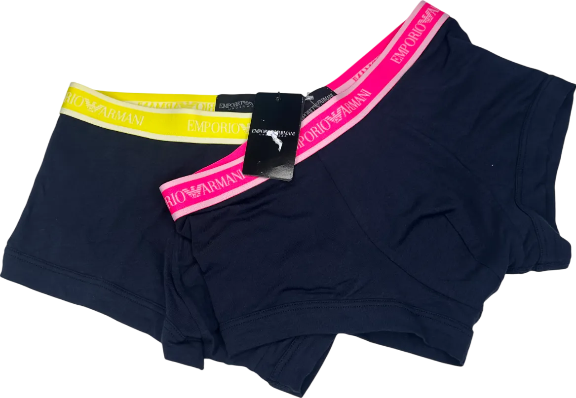 Emporio Armani Blue Boxer Briefs With Core Logo Waistband UK S