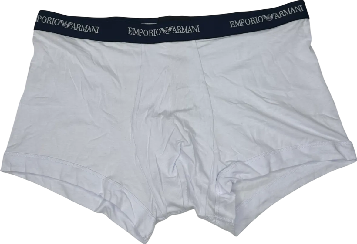 Emporio Armani White Logo Boxers UK XL