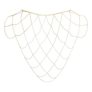 Erotic Chain Net Top - Gold - One Size