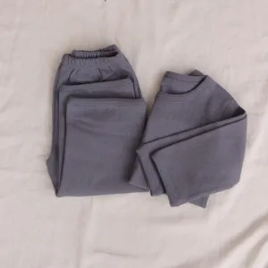 Eyelet PJ Set, Blue