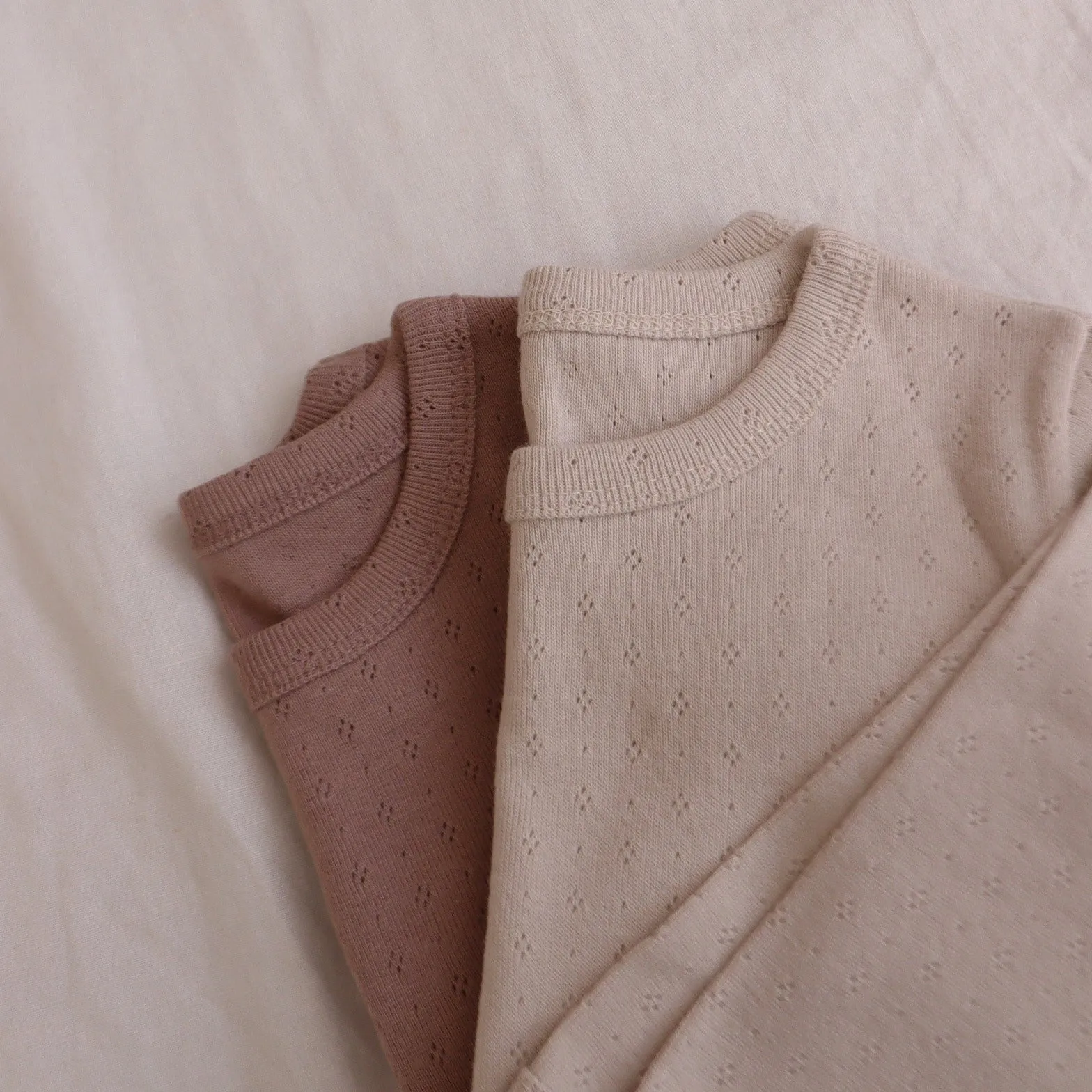 Eyelet PJ Set, Dusty Rose