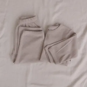 Eyelet PJ Set, Light Beige