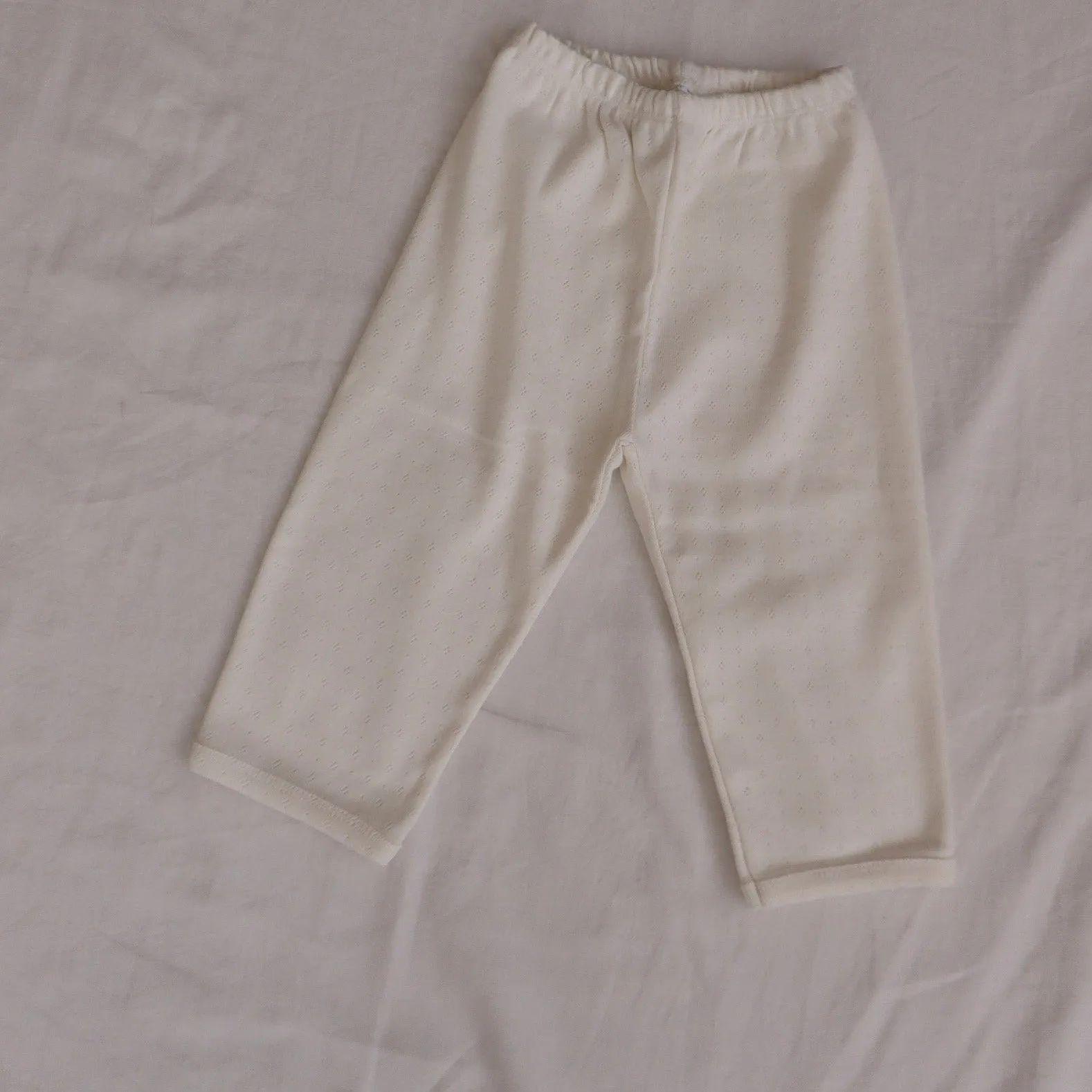 Eyelet PJ Set, Light Beige