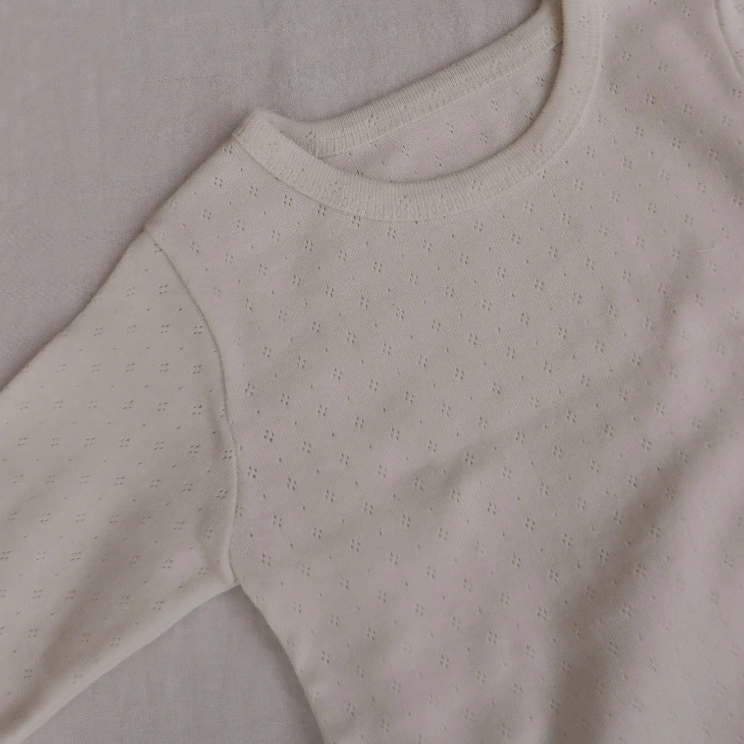 Eyelet PJ Set, Light Beige