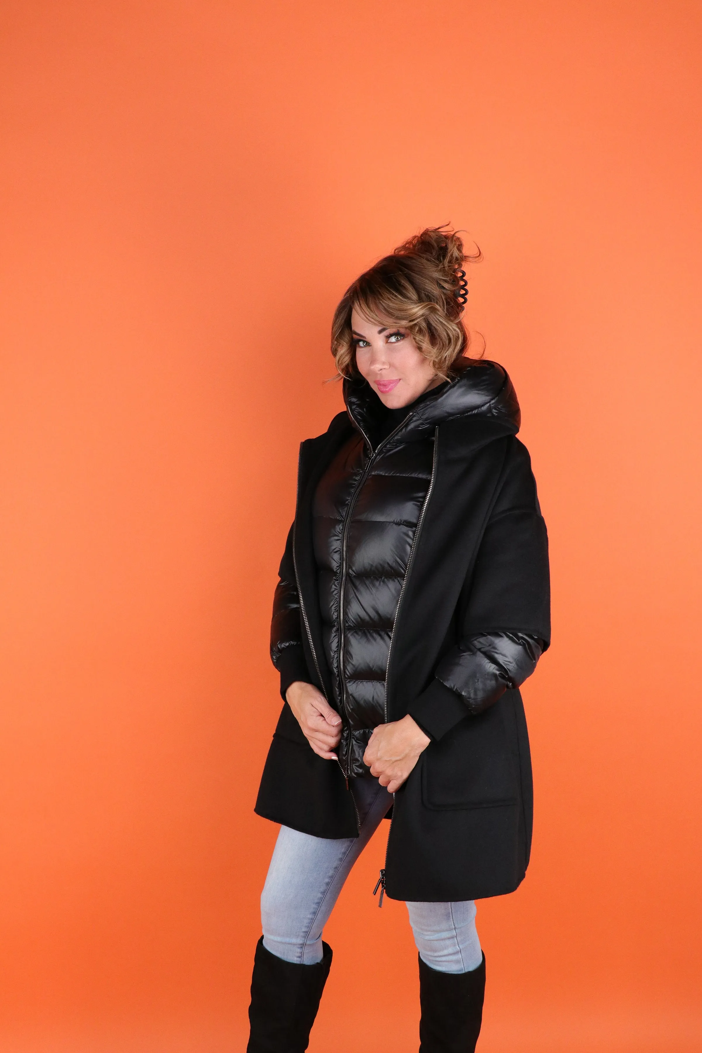 Fabula-CWR Ladies Down 3-in-1 Coat in Black