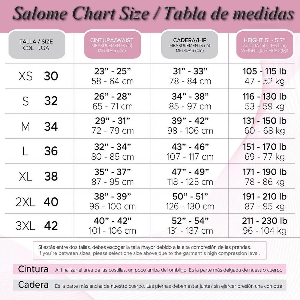 Faja Salome 0216 High Back Thin Straps Body Shaper compression Butt Lifter Shorts - Linea Fuerte