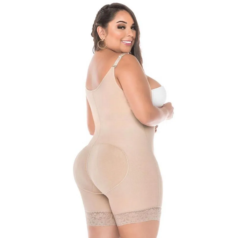 Faja Salome 0216 High Back Thin Straps Body Shaper compression Butt Lifter Shorts - Linea Fuerte