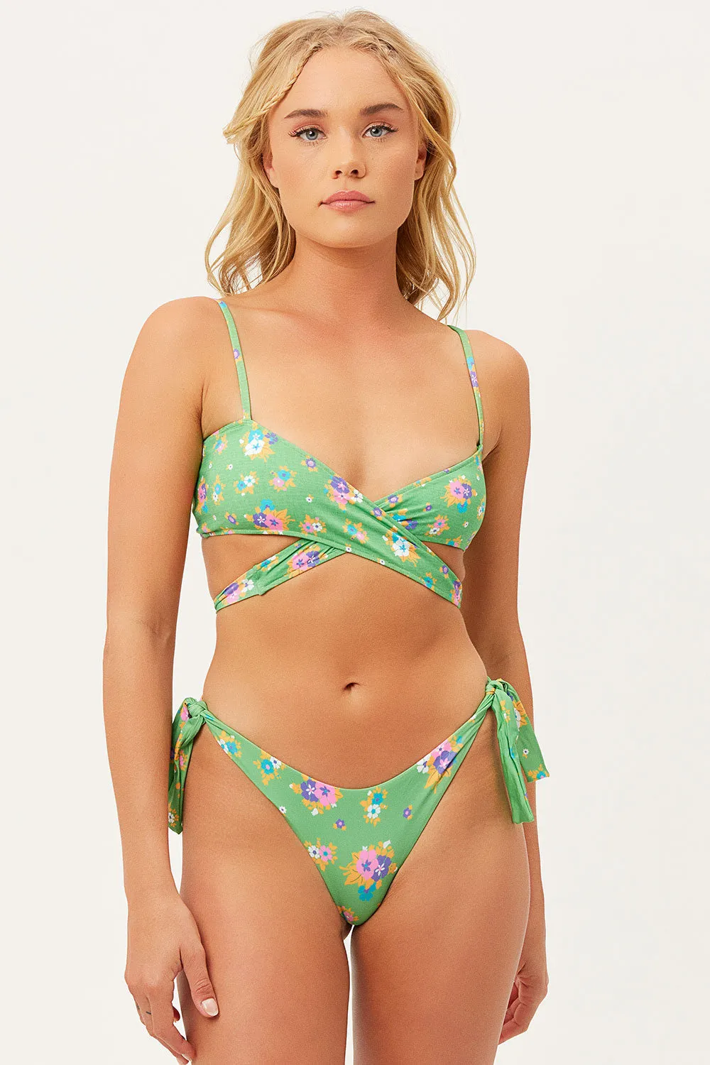 Falcon Wrap Bikini Top - Meadow