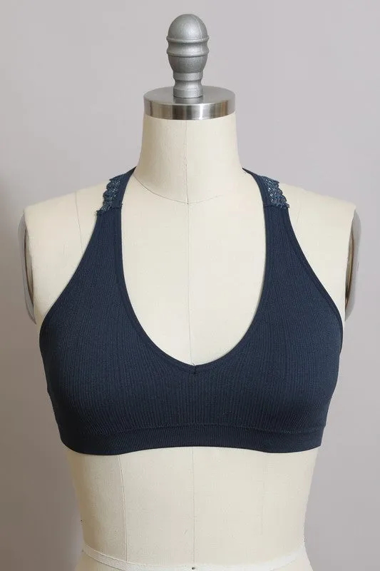 Festival vibes  lace racer back bralette