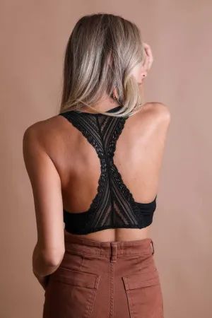 Festival vibes  lace racer back bralette