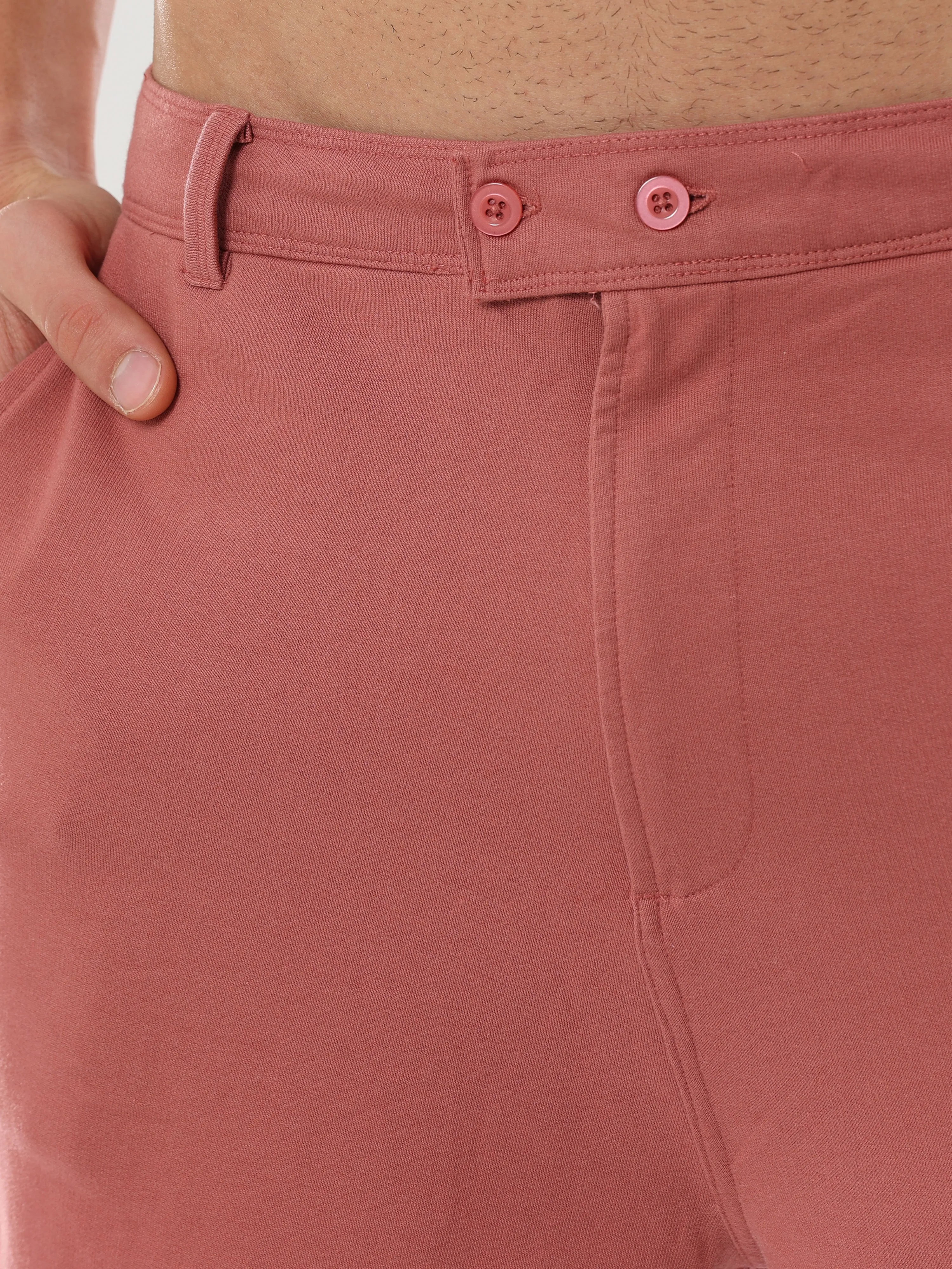 Flamingo Solid Loop Knit Shorts