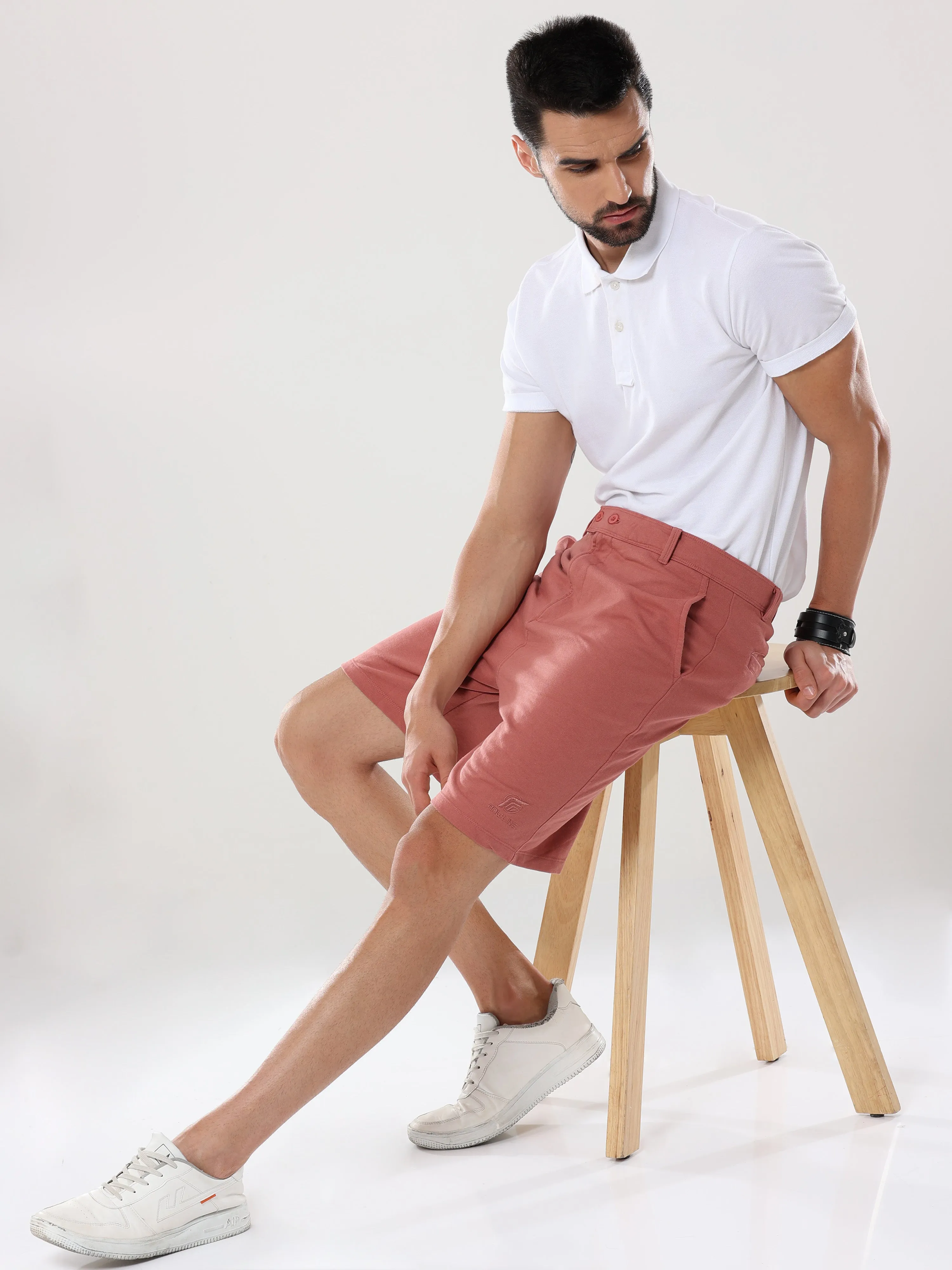 Flamingo Solid Loop Knit Shorts