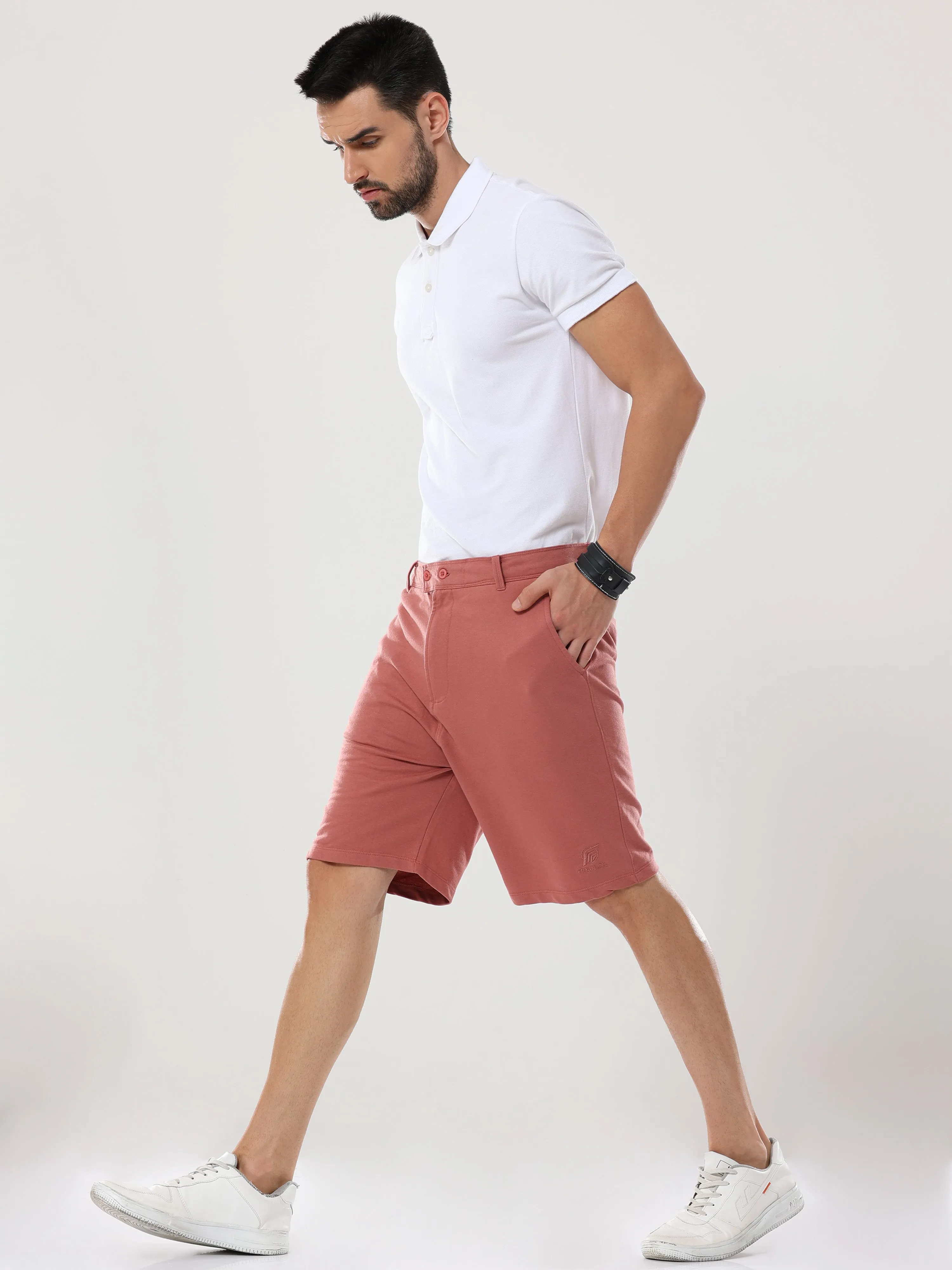 Flamingo Solid Loop Knit Shorts