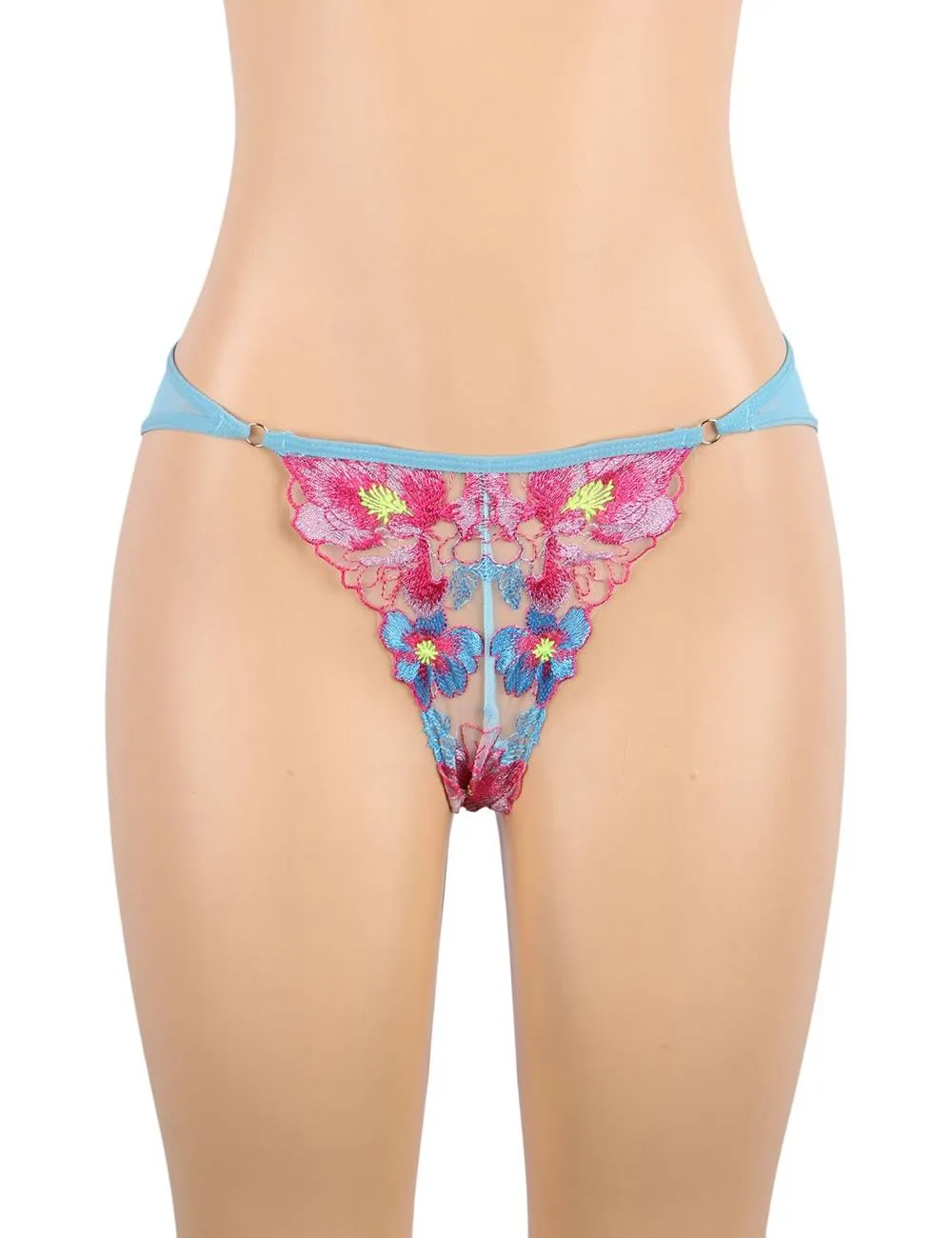 Floral Embroidery Underwire Garter Lingerie Egypt Set