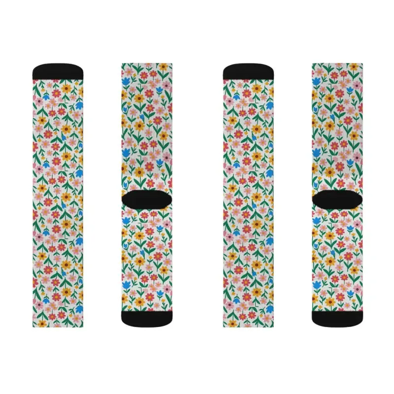 Floral Print Socks for Rich Color and Trendy Fashion