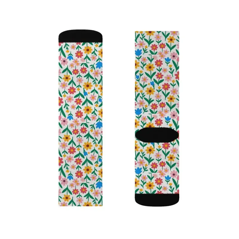 Floral Print Socks for Rich Color and Trendy Fashion