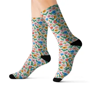 Floral Print Socks for Rich Color and Trendy Fashion