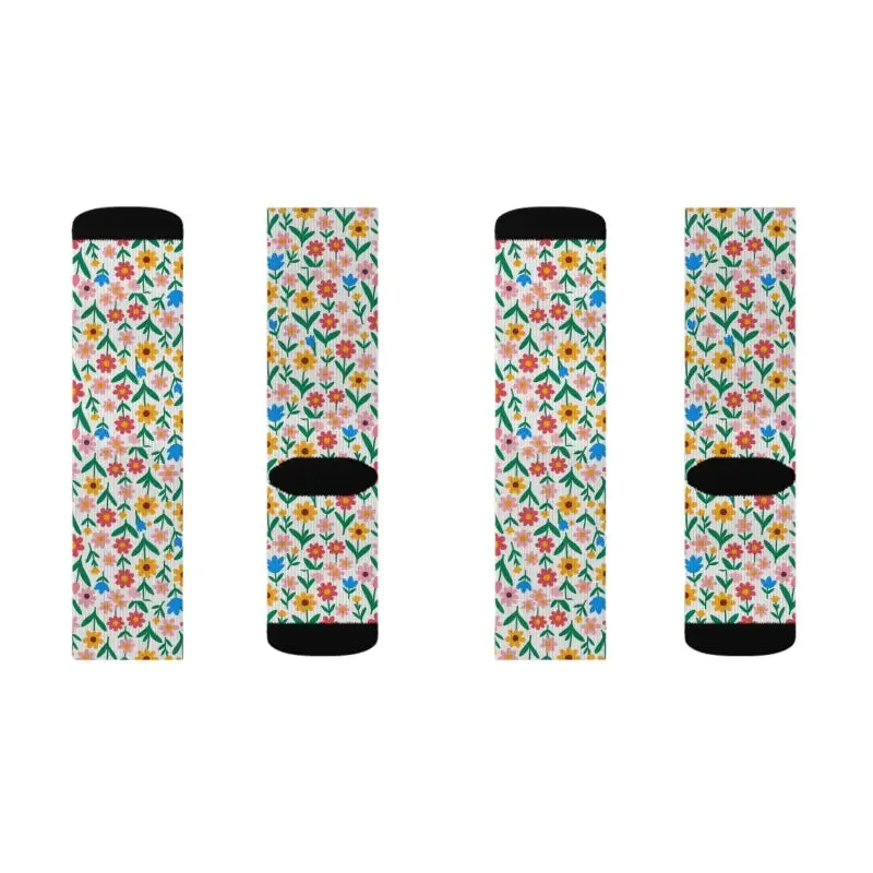 Floral Print Socks for Rich Color and Trendy Fashion