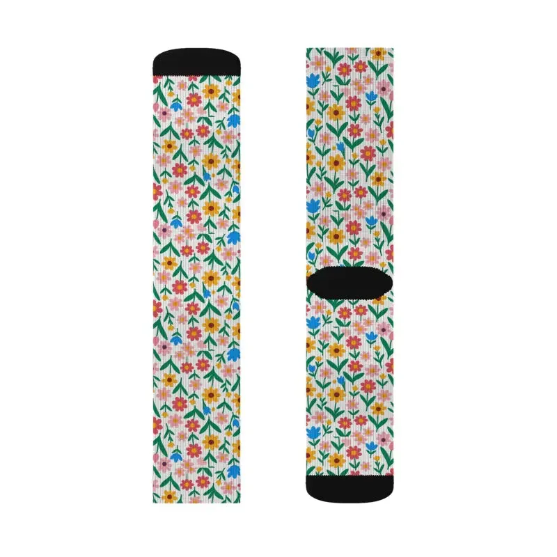 Floral Print Socks for Rich Color and Trendy Fashion