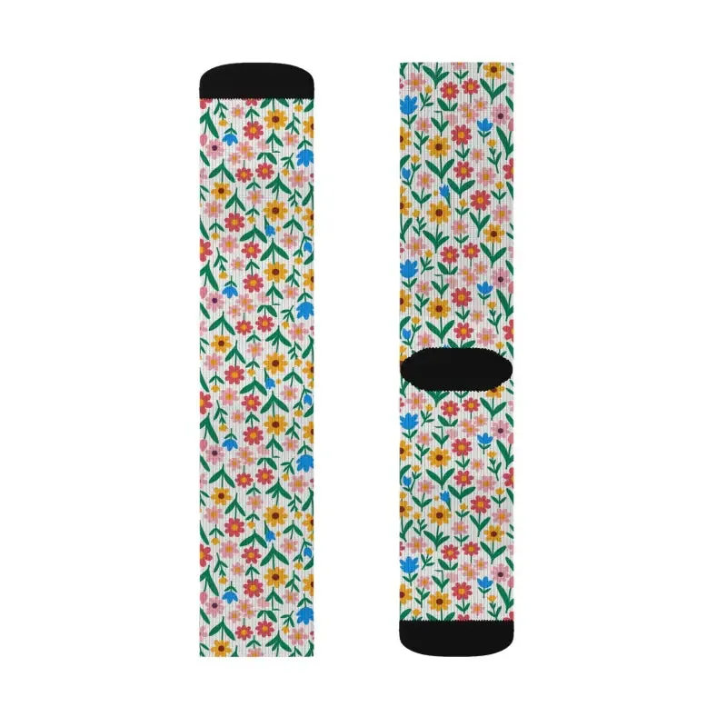 Floral Print Socks for Rich Color and Trendy Fashion