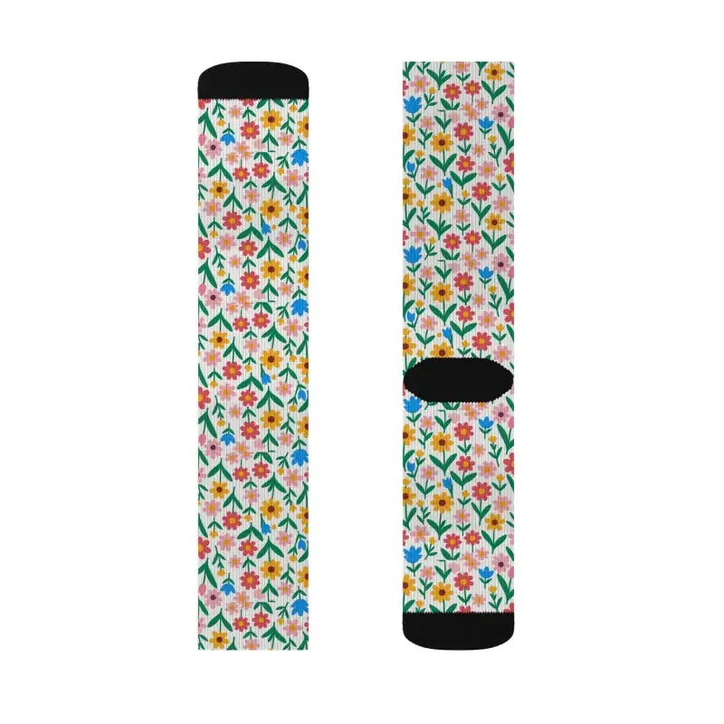 Floral Print Socks for Rich Color and Trendy Fashion