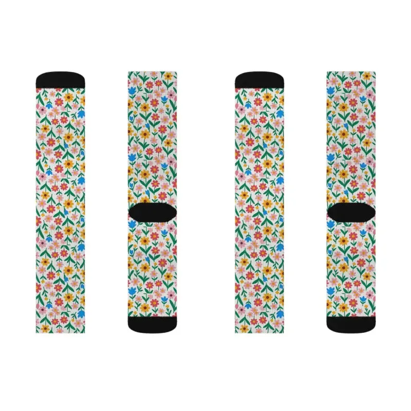 Floral Print Socks for Rich Color and Trendy Fashion