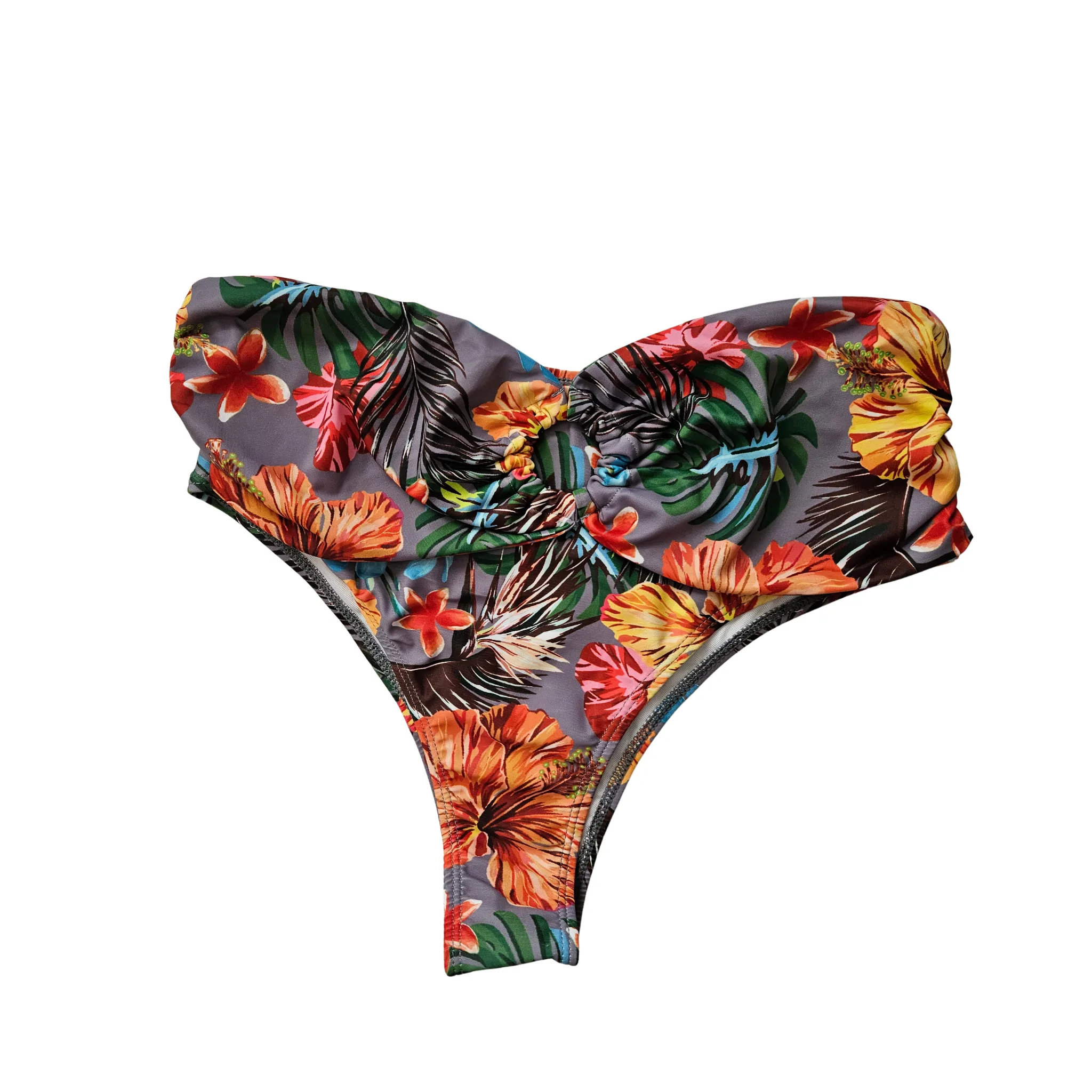 Floral Tummy Control Bathing Suit with Long Sleeves Cover