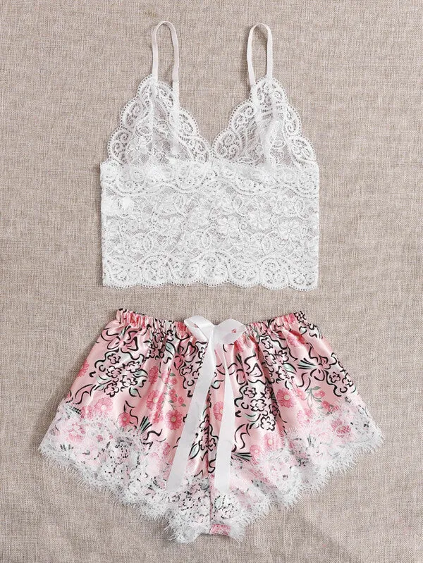 Flower Girl Cami & Lace Shorts