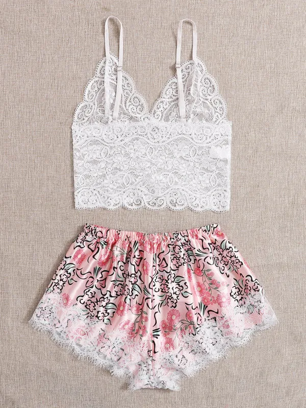 Flower Girl Cami & Lace Shorts