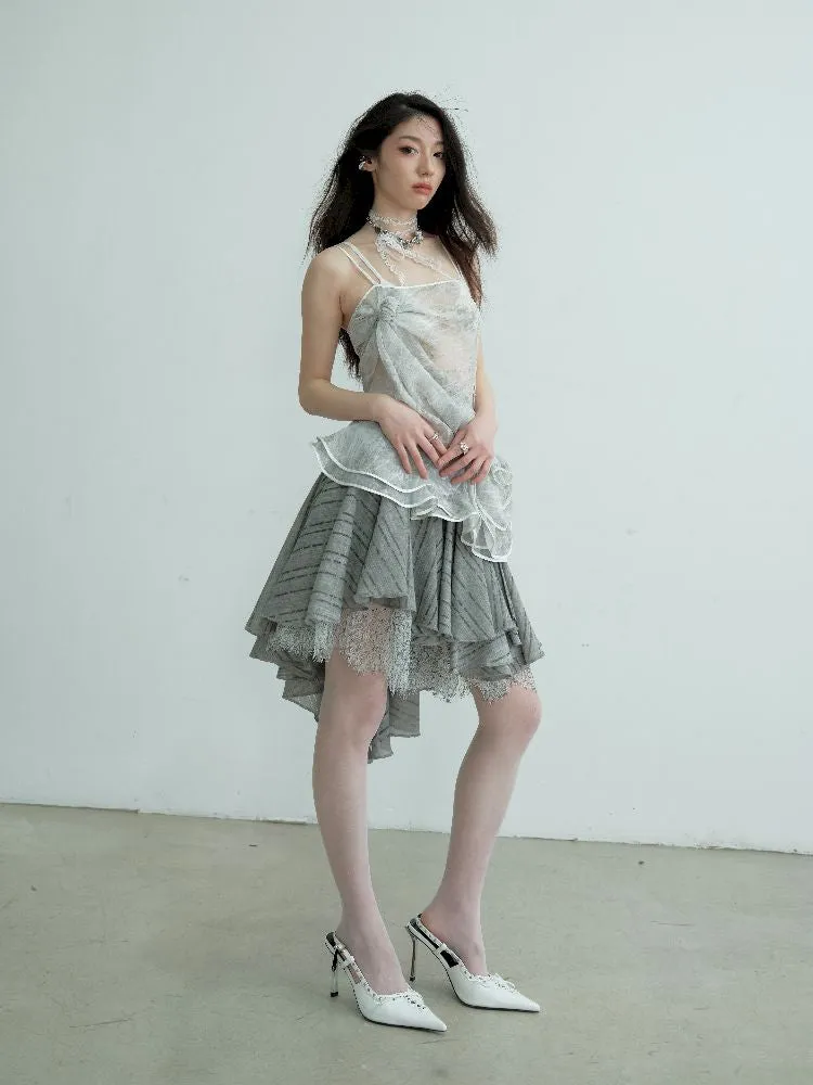 Flower Peplum Ruffle Tank Top【s0000012104】
