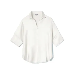 Fran Satin Top With Collar